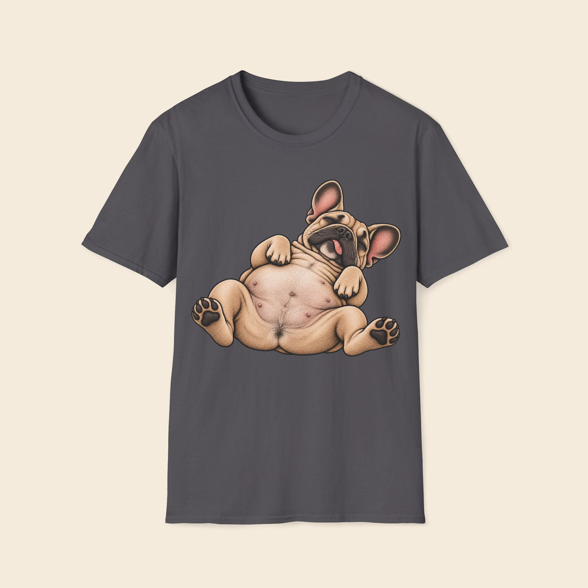 Funny Pose Frenchie Sleeping On His Back T-Shirt