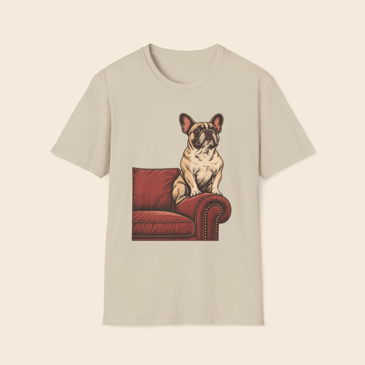 Frenchie The Sofa Sentinel T-Shirt