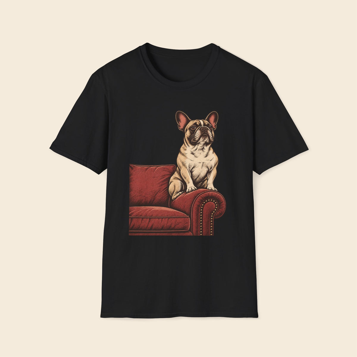 Frenchie The Sofa Sentinel T-Shirt
