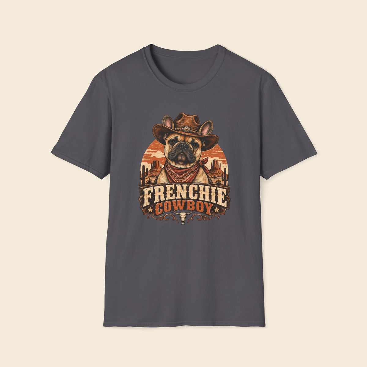 Funny Frenchie Cowboy T-Shirt
