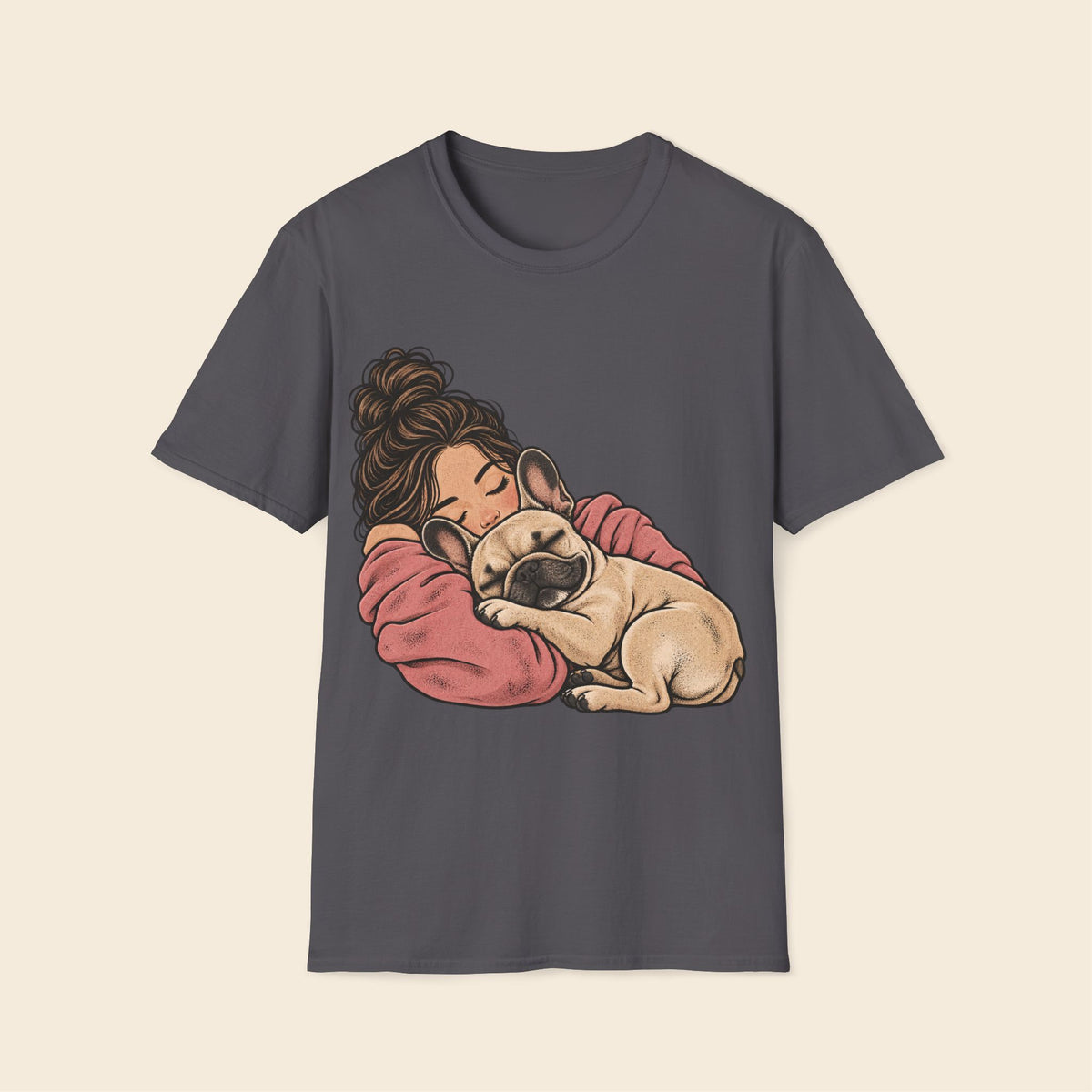 Lovely Frenchie Hug T-Shirt