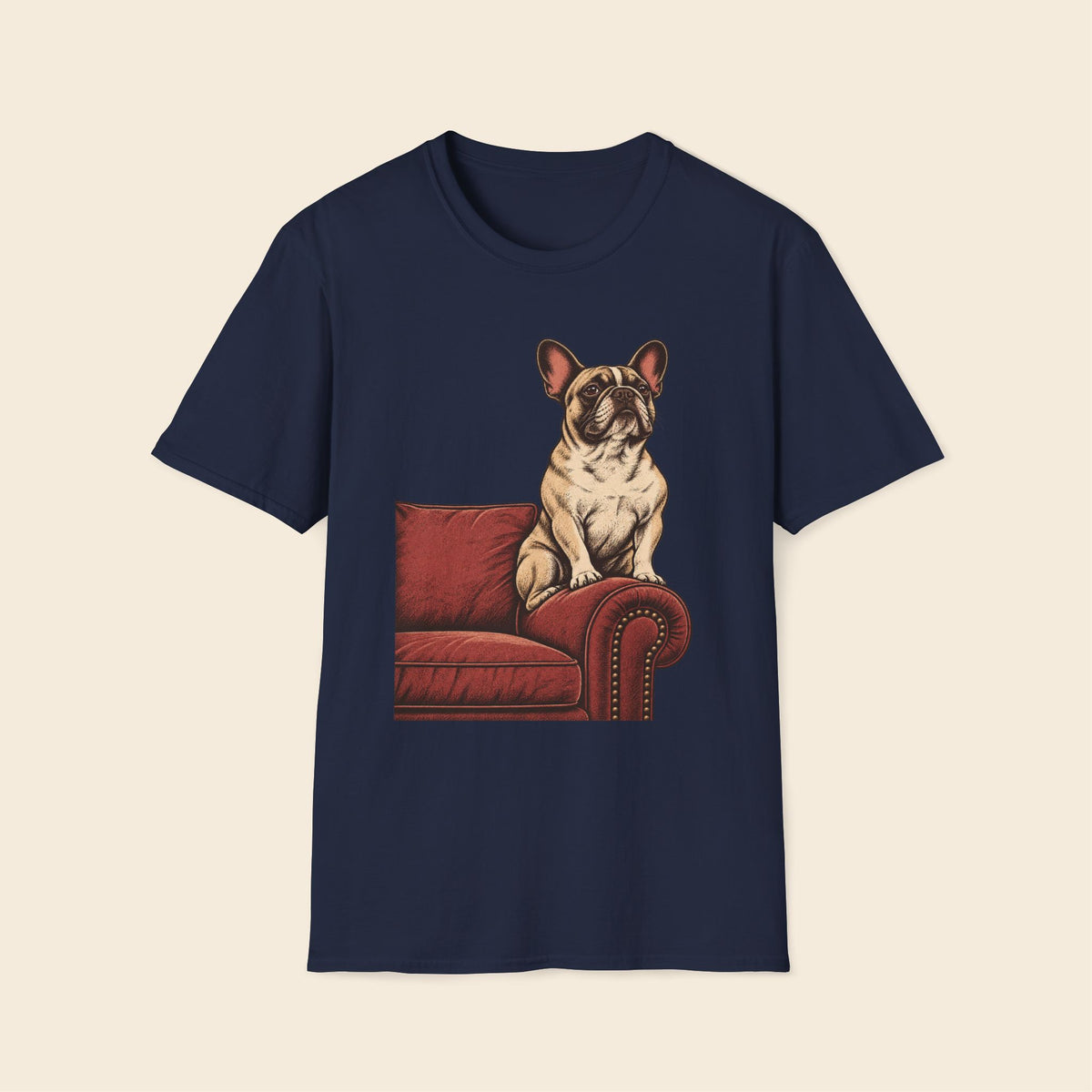 Frenchie The Sofa Sentinel T-Shirt