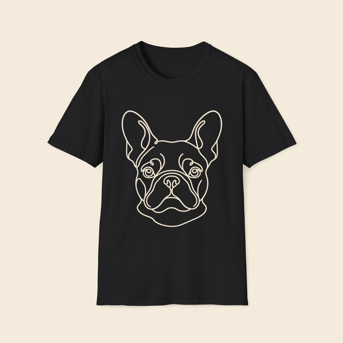 Frenchie Lineart Portrait T-Shirt