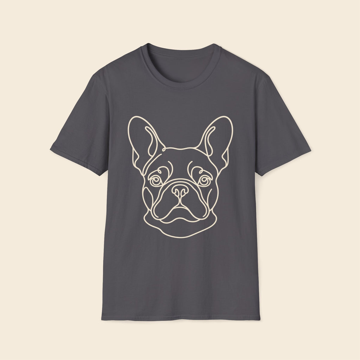Frenchie Lineart Portrait T-Shirt