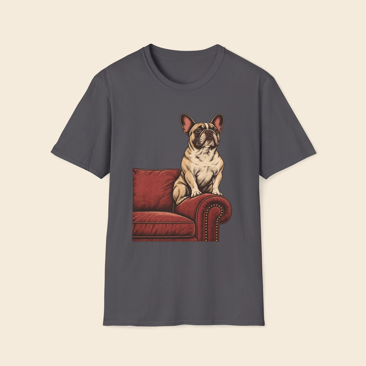 Frenchie The Sofa Sentinel T-Shirt