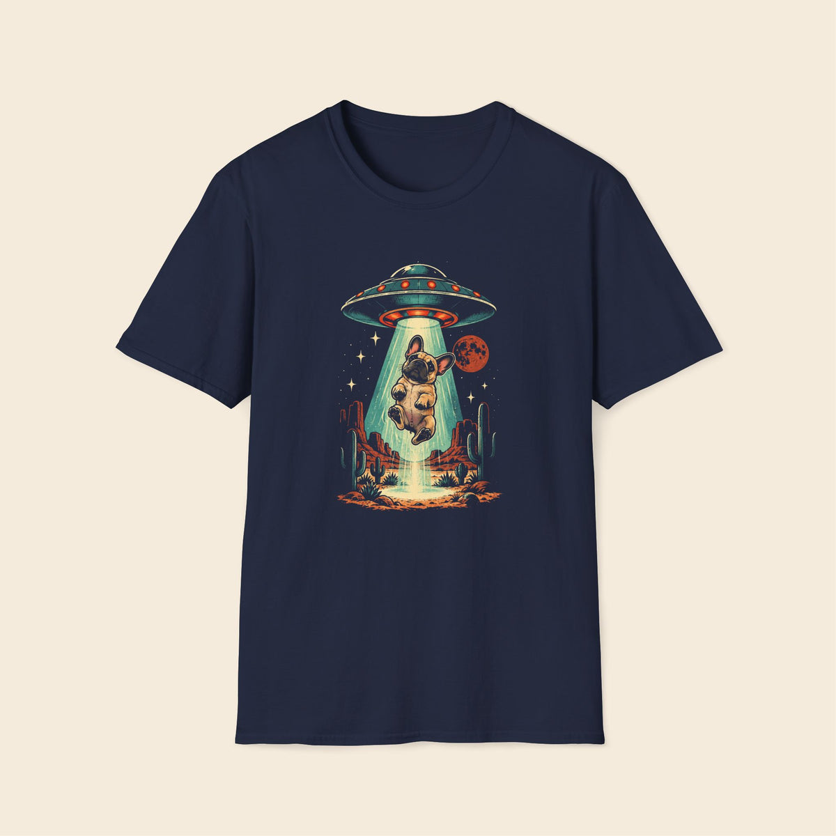 Funny Frenchie UFO T-Shirt