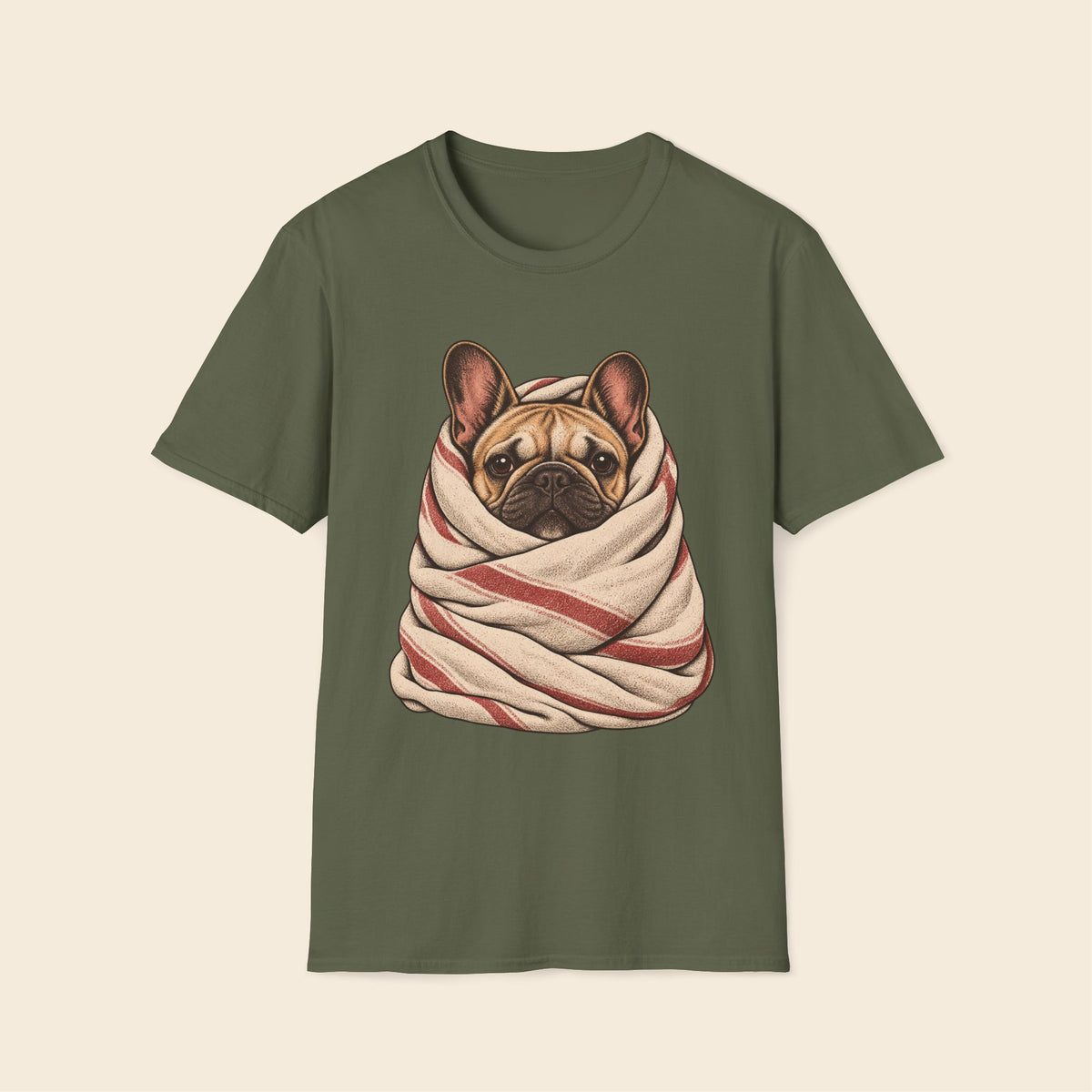 Frenchie The Blanket Burrito T-Shirt